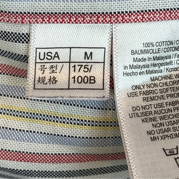 Brooks Brothers 346 Classic Striped Men's Dress Shirt Size Medium Button Up - Picture 9 of 16